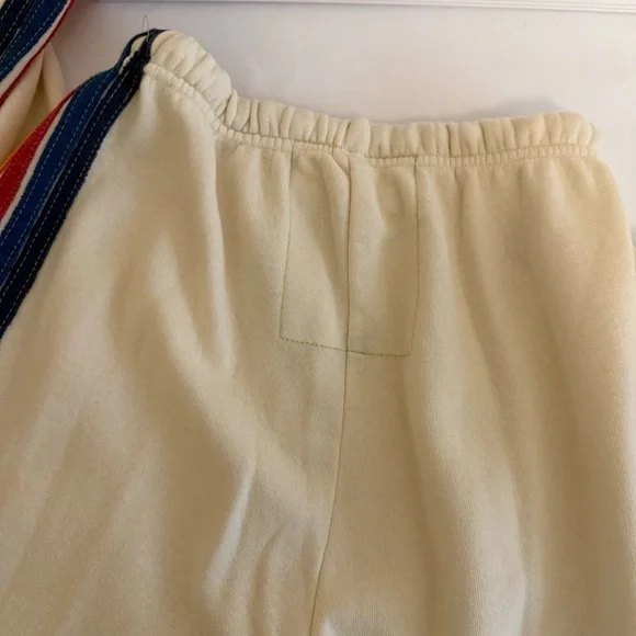Aviator Nation Cream Joggers with Multicolor Stripe - Picture 9 of 9
